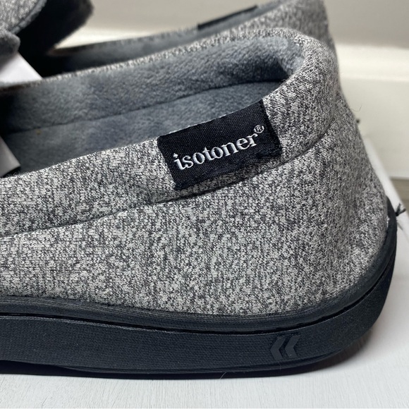 Isotoner Gel Infused Memory Foam Slippers Men’s XL (11-12) Gray Moisture Wicking - Picture 5 of 10